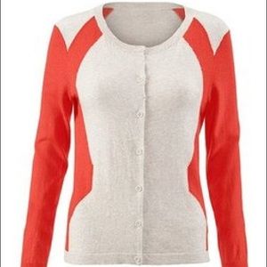 Tangerine and Oatmeal Cardigan